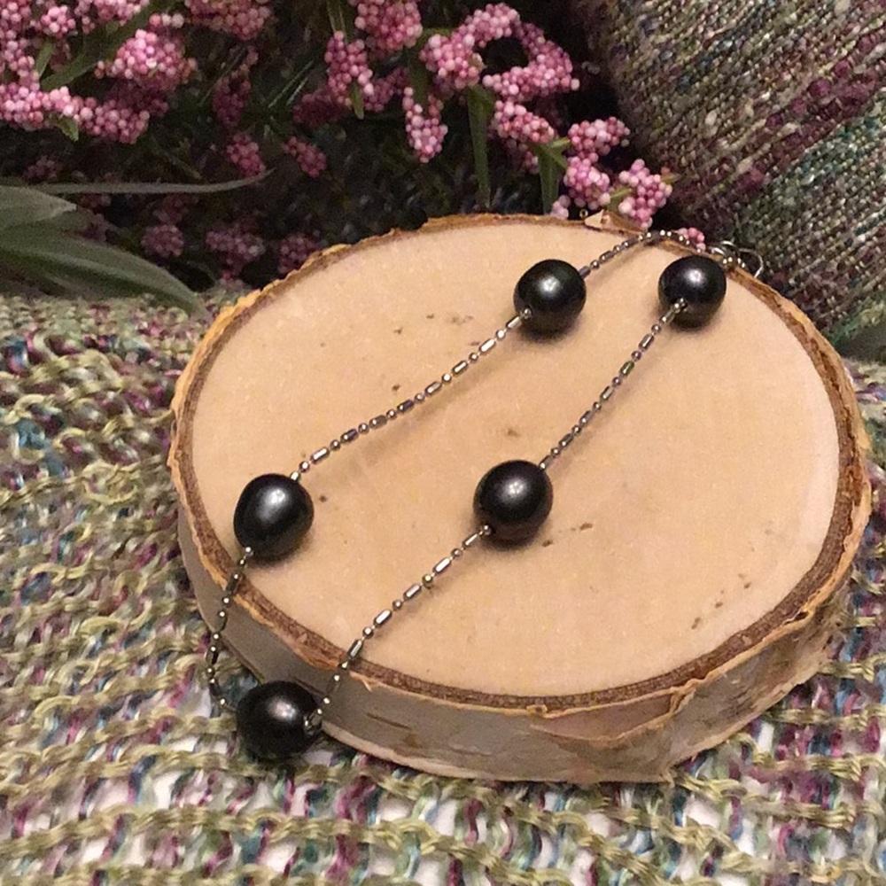 Purple Freshwater Pearls Bracelet